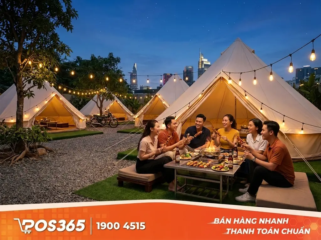 Mô hình quán nhậu Lều trại (Glamping)