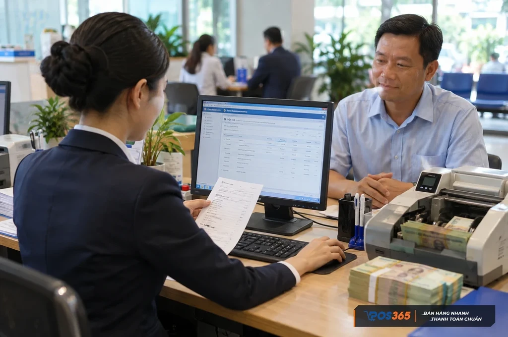 Ngân hàng hoàn trả tiến hành thanh toán bồi hoàn