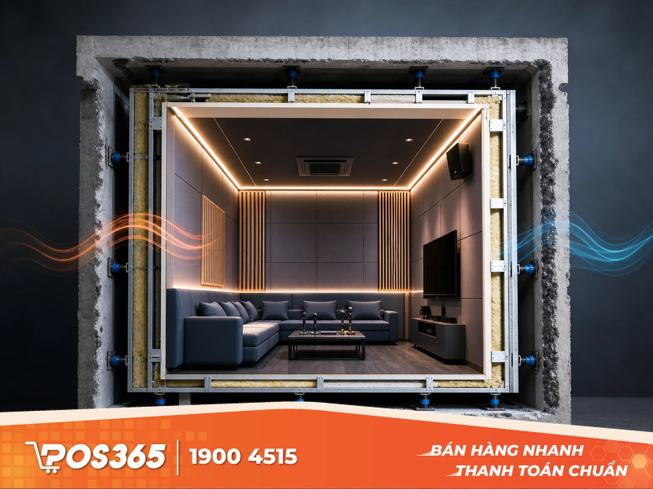 Nguyên lý "Cốt Lõi" trong xử lý cách âm và chống rung phòng hát