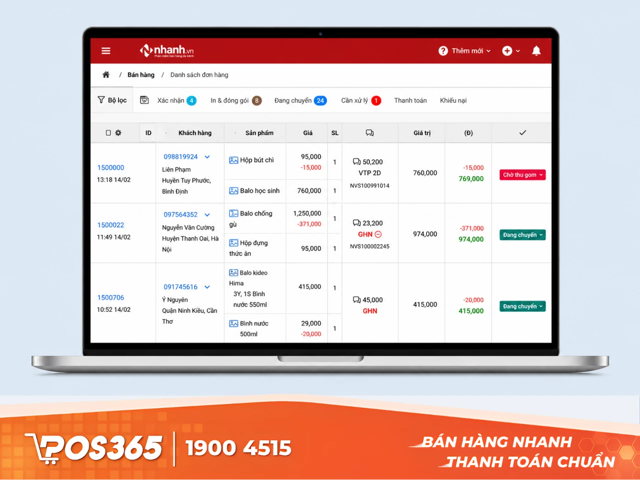 Nhanh.vn - Vũ kh&iacute; đối so&aacute;t tiền thu hộ chuy&ecirc;n nghiệp