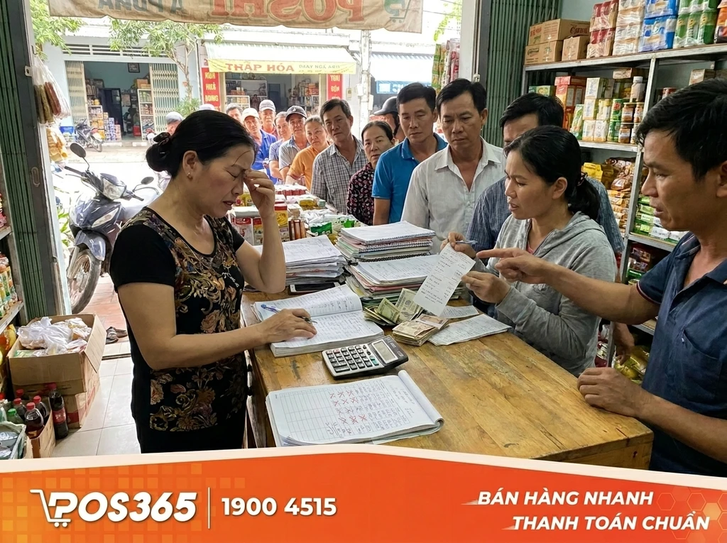Những rủi ro tiềm ẩn khi t&iacute;nh tiền thủ c&ocirc;ng tại cửa h&agrave;ng