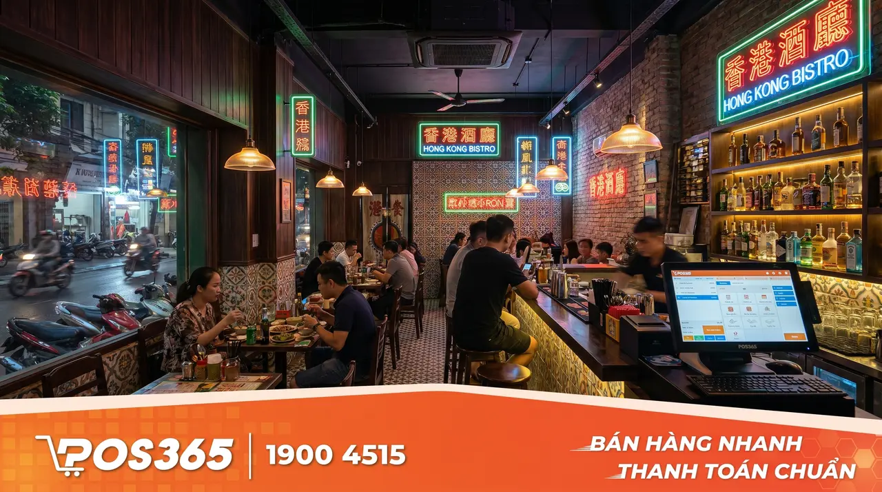 Mẫu qu&aacute;n nhậu phong c&aacute;ch Hong Kong