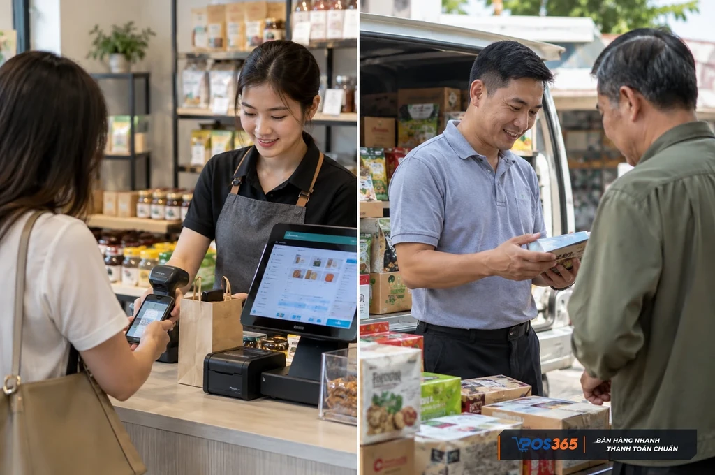 Phân biệt bán hàng tại quầy và bán hàng ngoài thị trường