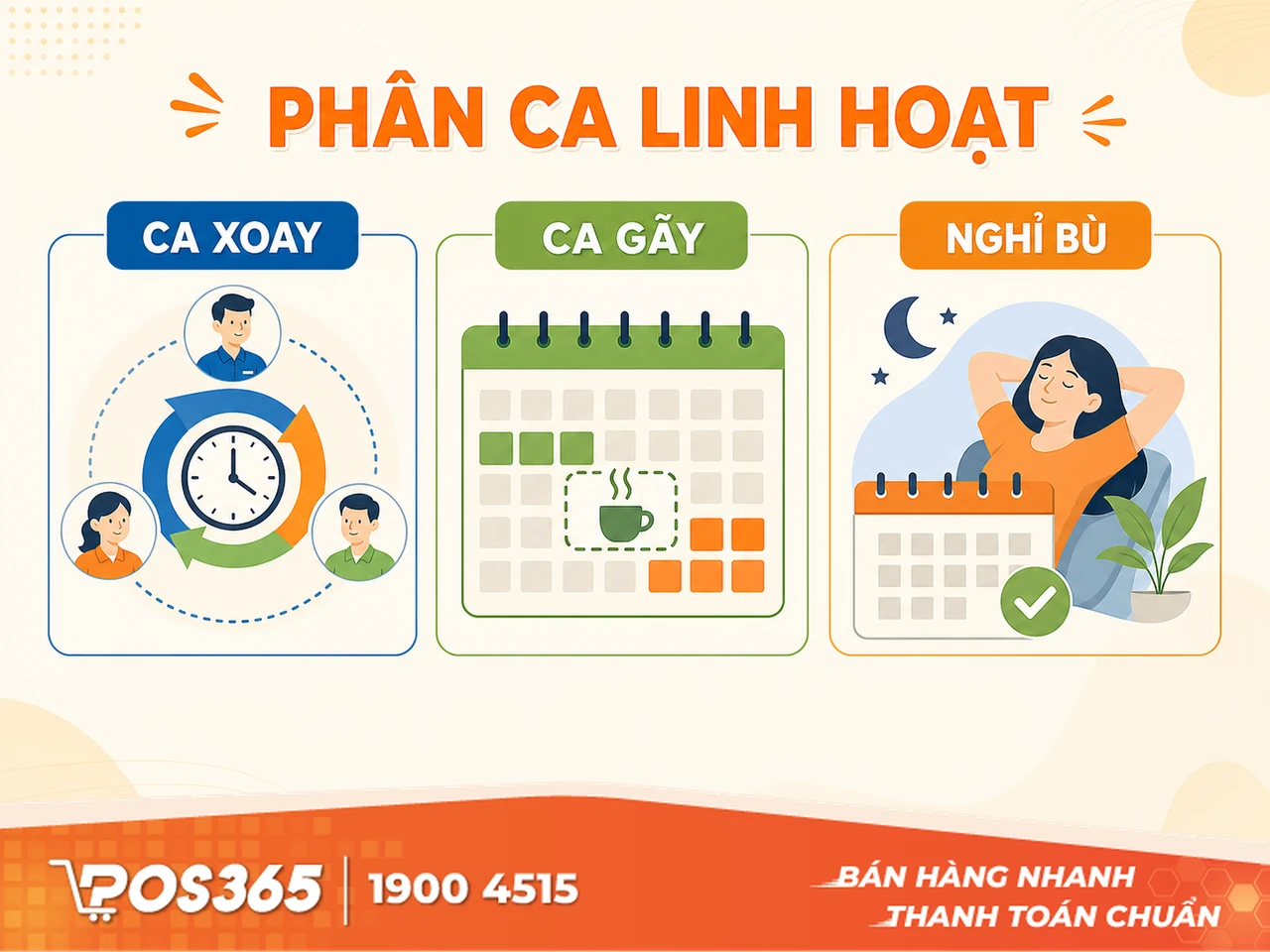 Phân chia ca làm việc linh hoạt, tránh vắt kiệt sức lao động