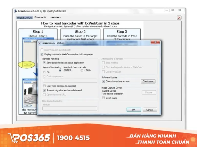 Phần mềm quét mã vạch bcTester
