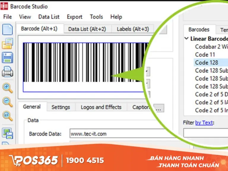 Phần mềm quét mã vạch cho máy tính Barcode