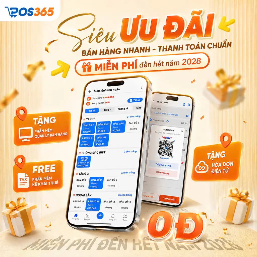 POS365 miễn phí 3 năm sử dụng phần mềm quản lý bán hàng