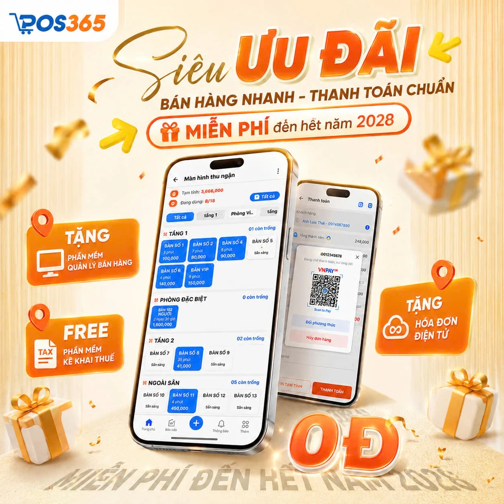 POS365 tặng phần mềm bán hàng miễn phí đến 2028