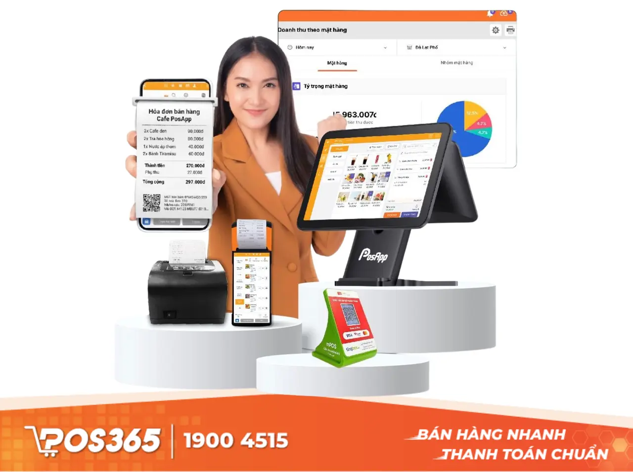 PosApp - App tính tiền linh hoạt tích hợp nhiều thiết bị