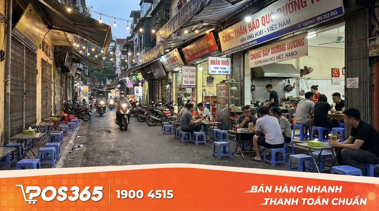 Mẫu qu&aacute;n nhậu phong c&aacute;ch bụi đường phố