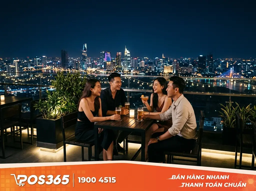 Quán nhậu Rooftop (Sân thượng) phong cách Speakeasy
