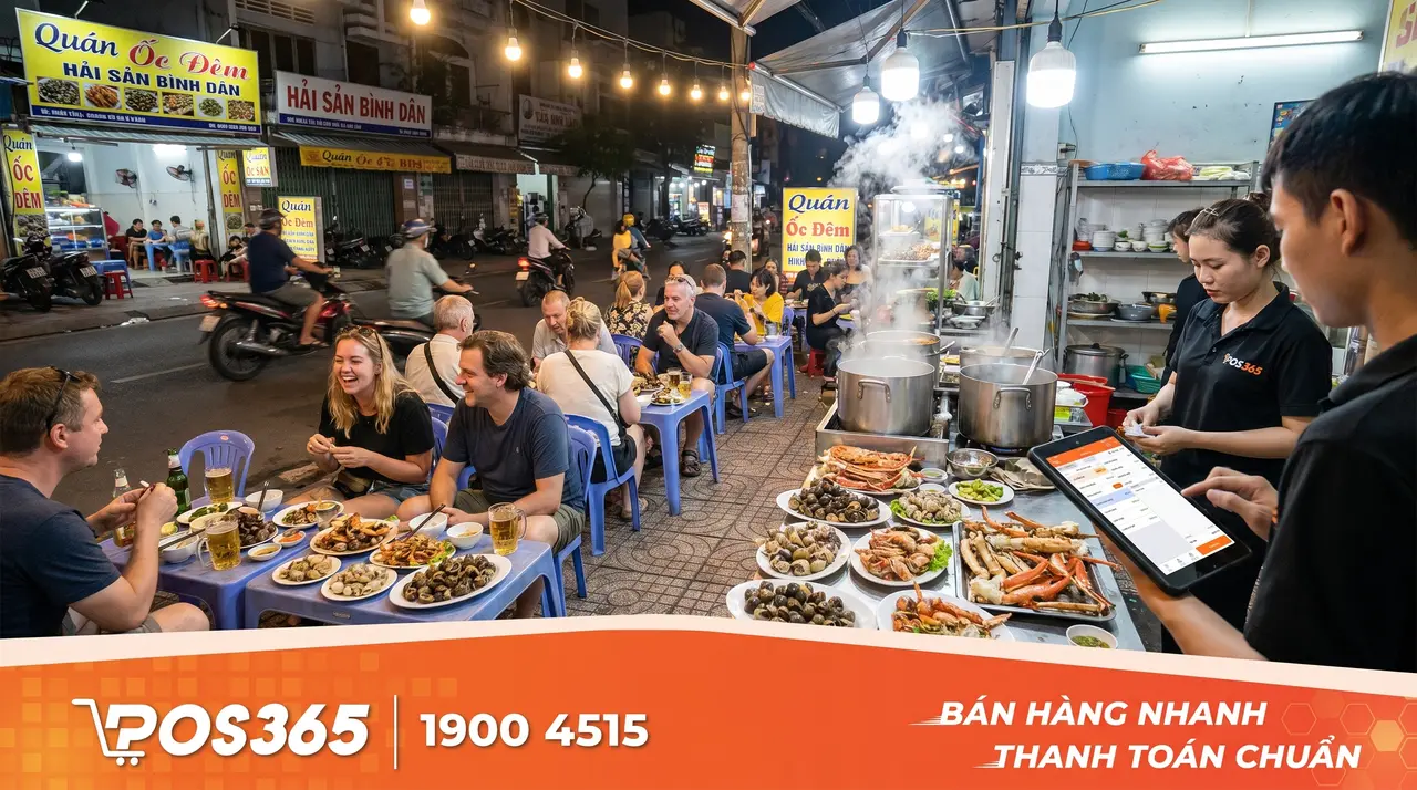 Mẫu qu&aacute;n ốc đ&ecirc;m, hải sản b&igrave;nh d&acirc;n