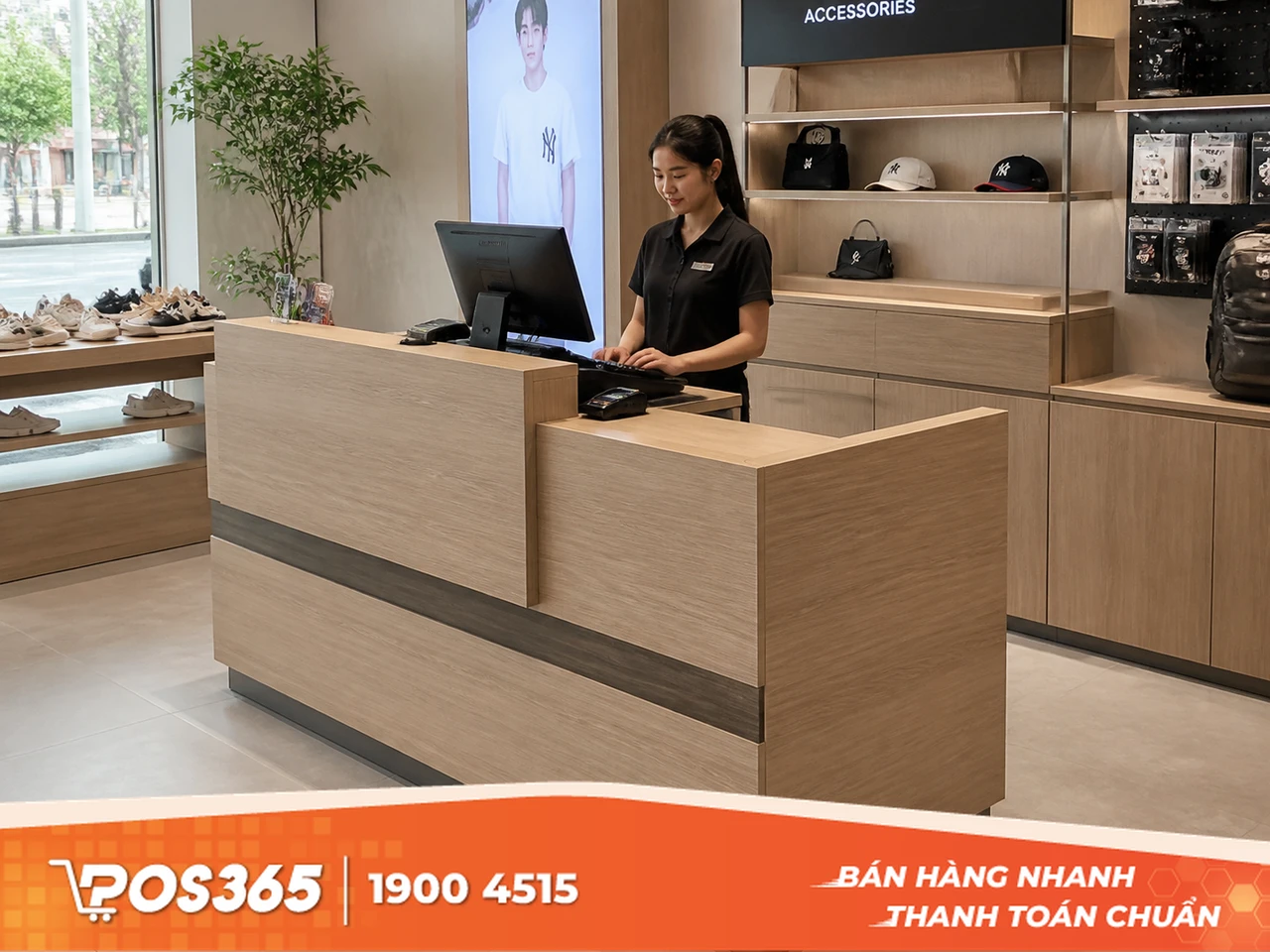 Quầy thu ngân gỗ công nghiệp (MDF, Melamine)