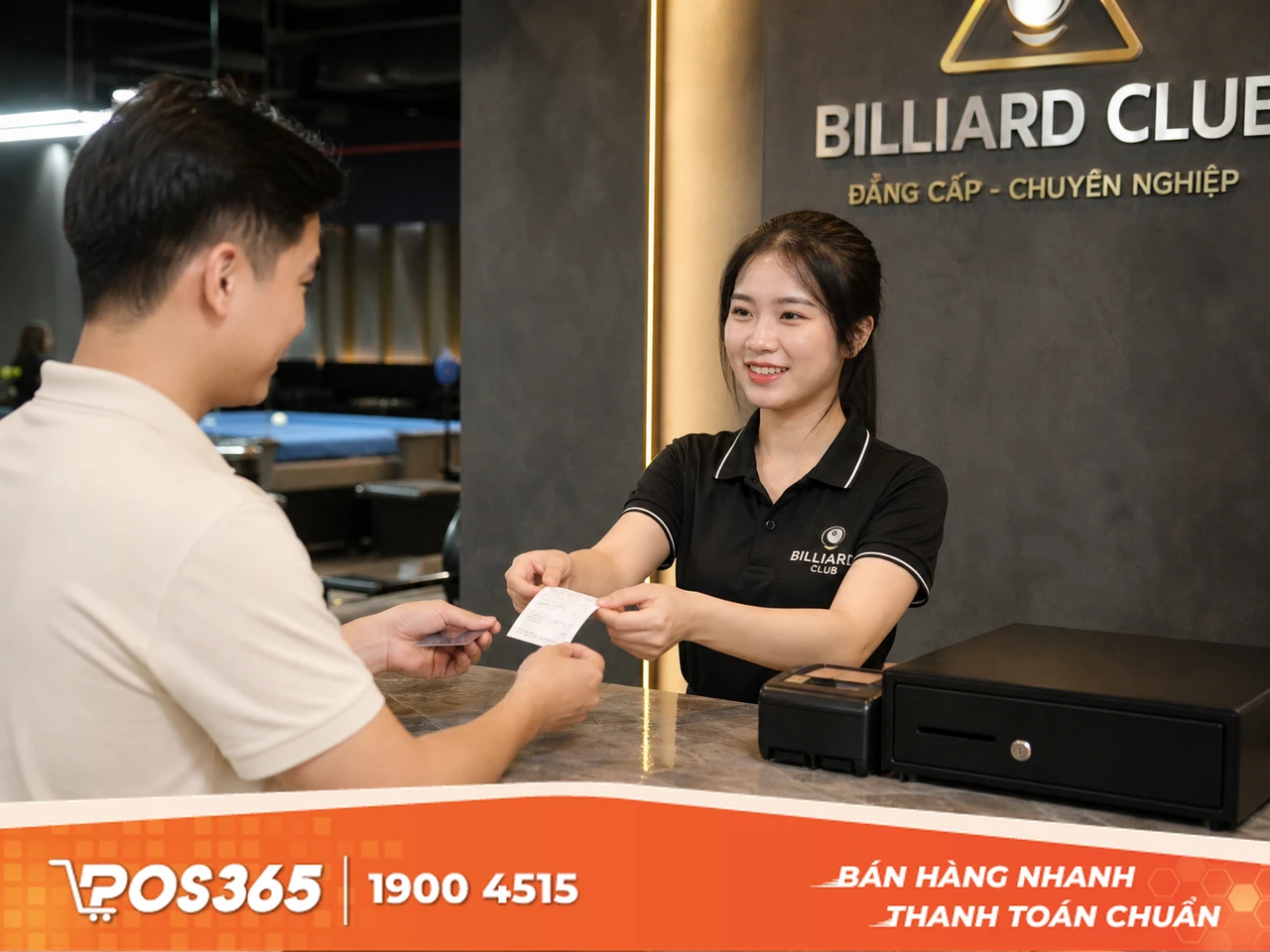 Quy trình vận hành tại quầy thu ngân Bida chặt chẽ
