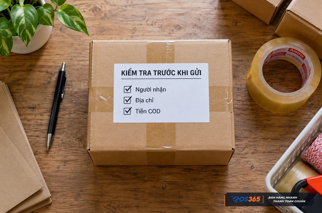 Rà lại thông tin giao hàng trước khi gửi