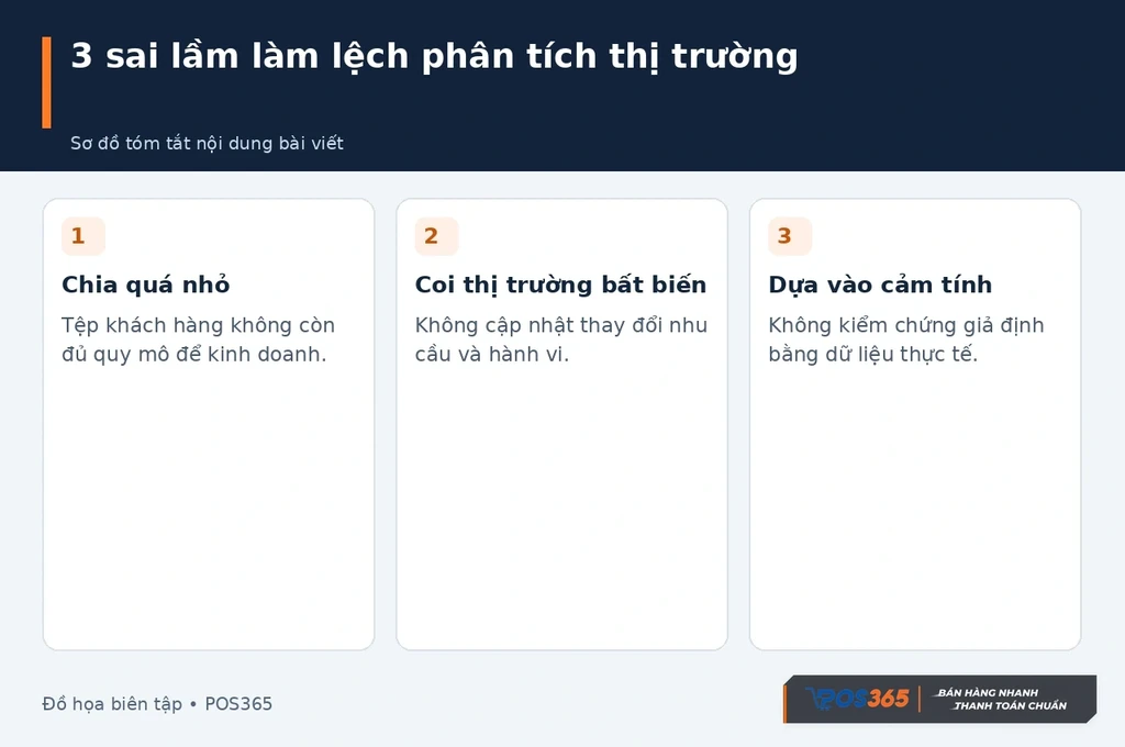 3 sai lầm làm lệch phân tích thị trường