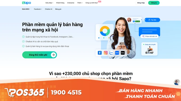 Sapo - Tối ưu cho nh&agrave; b&aacute;n h&agrave;ng đa k&ecirc;nh & vận chuyển