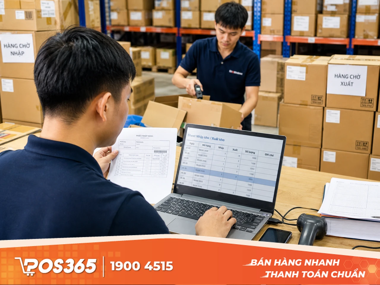 Sheet Nhập kho / Xuất kho (Ghi ch&eacute;p giao dịch h&agrave;ng ng&agrave;y)