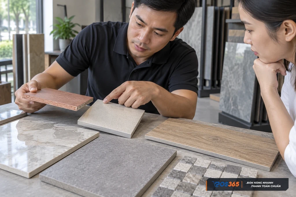 So s&aacute;nh mẫu gạch v&agrave; c&aacute;c loại bề mặt