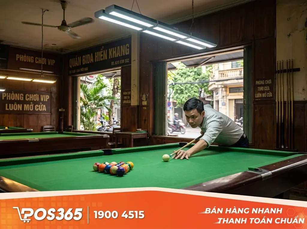 Tại sao thiết kế ánh sáng bàn bida chuẩn quyết định 80% trải nghiệm của cơ thủ?