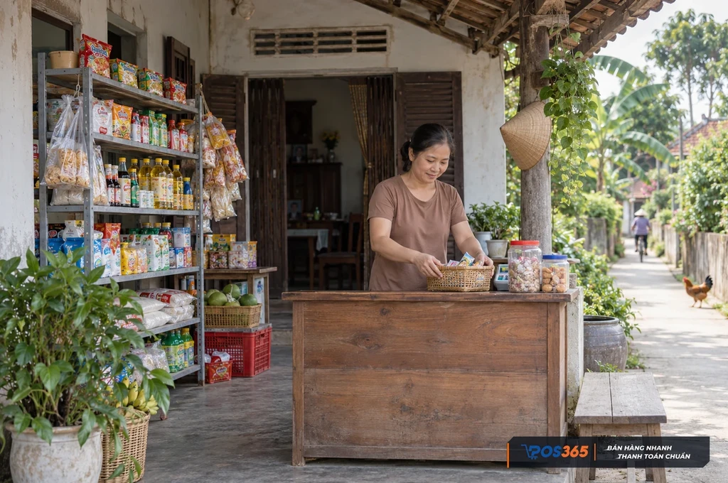 Tận dụng hi&ecirc;n nh&agrave; l&agrave;m điểm kinh doanh nhỏ ở qu&ecirc;