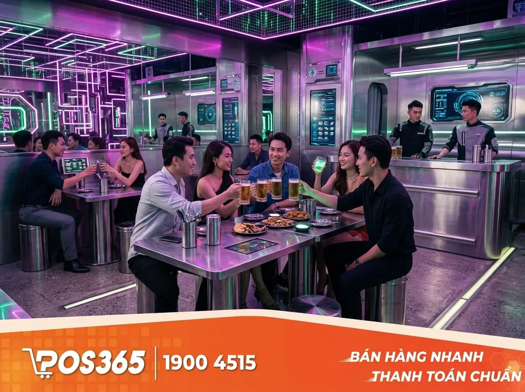 Thiết kế Cyberpunk - Không gian nhậu tương lai