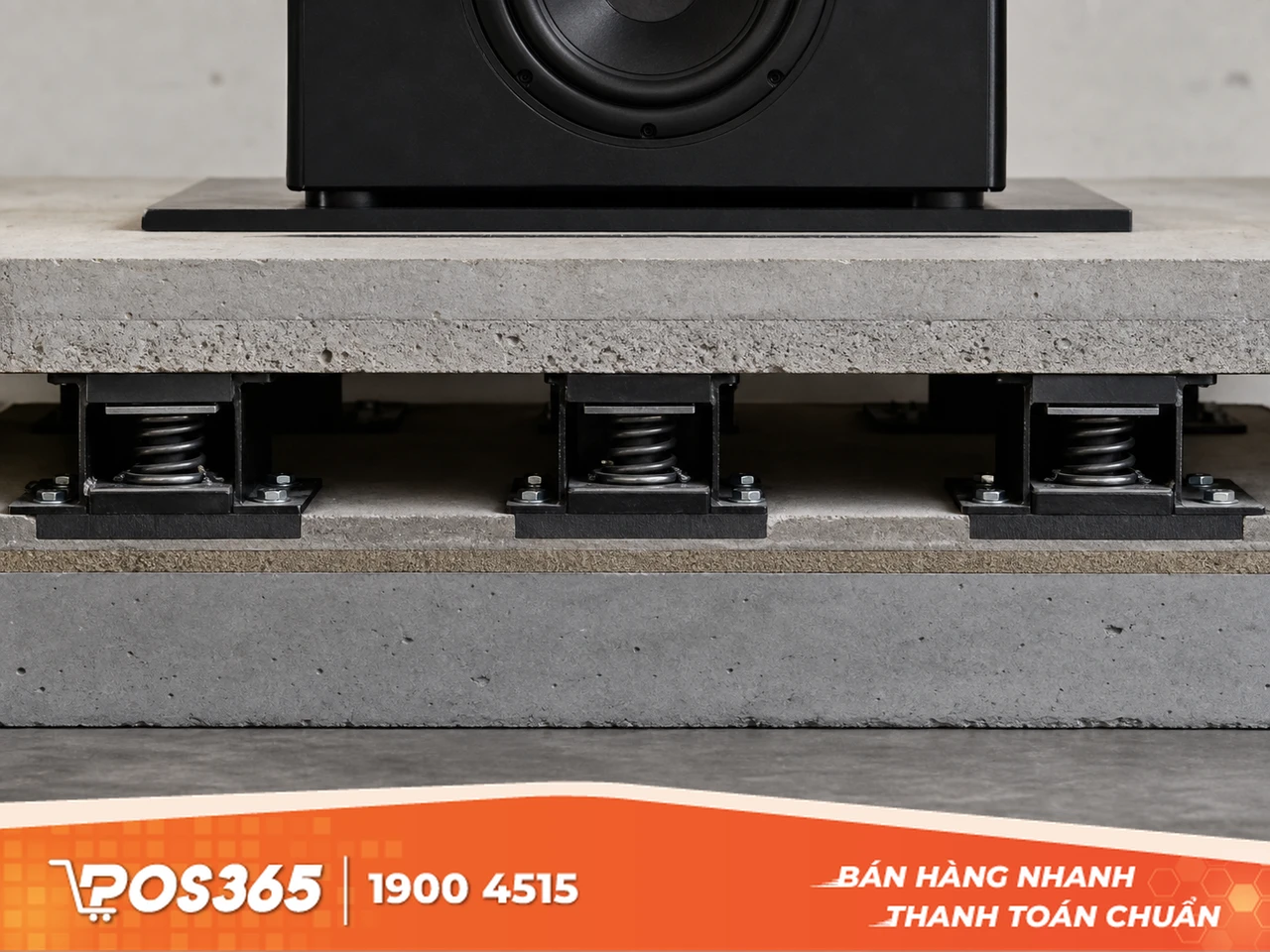 Thiết kế sàn nổi (Floating floor) và lò xo giảm chấn