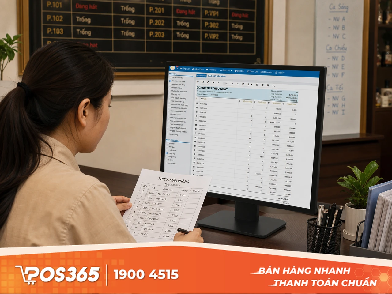 Thiết lập hệ thống ghi nhận minh bạch và phân công phụ trách ca/phòng