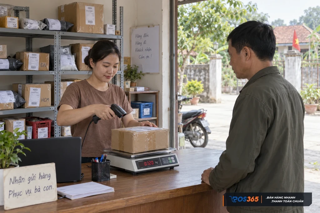 Tổ chức điểm nhận bưu kiện tại nh&agrave; ở n&ocirc;ng th&ocirc;n