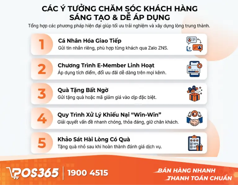 Tổng hợp c&aacute;c &yacute; tưởng chăm s&oacute;c kh&aacute;ch h&agrave;ng đột ph&aacute; dễ &aacute;p dụng