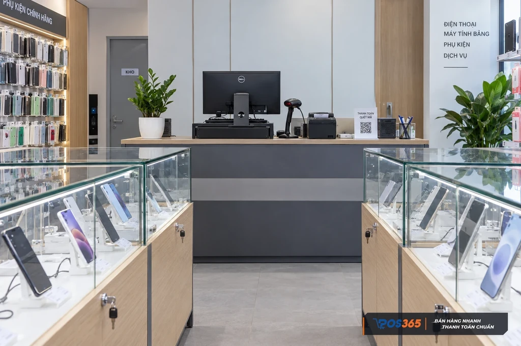 Tủ kính an toàn và tầm nhìn thông thoáng trong shop