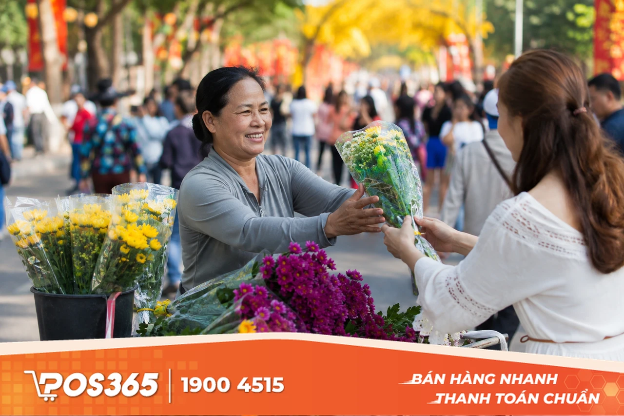Xe hoa lưu động và bán hoa theo mùa vụ lễ hội