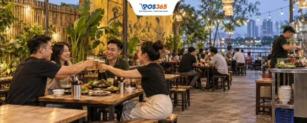 Mẫu thiết kế quán nhậu bình dân đẹp, tiết kiệm chi phí