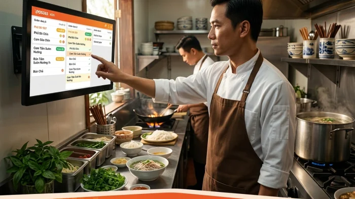 Tích hợp hệ thống KDS: Xóa sổ tình trạng chế biến nhầm, sót món